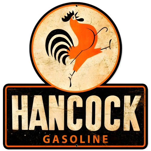 Hancock Old School Gasoline Metal Sign - 16" x 16"