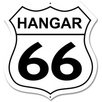 Hangar 66 Metal Sign - 28" x 28" Custom Shape
