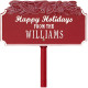 Happy Holidays Personalized Lawn Stake with Bells Happy Holidays Personalized Lawn Stake with Bells