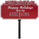 Happy Holidays Personalized Lawn Stake with Candy Canes Happy Holidays Personalized Lawn Stake with Candy Canes