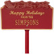 Happy Holidays Personalized Lawn Stake with Santa's Sleigh