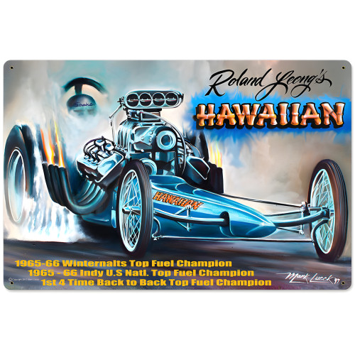 Hawaiian Metal Sign - 24" x 16"