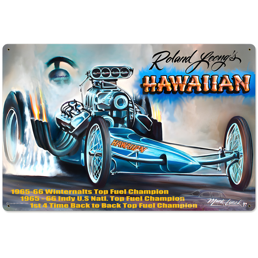 Hawaiian Metal Sign - 24" x 16"