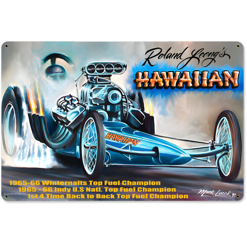 Hawaiian Metal Sign - 18" x 12"