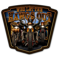 Hawgs Out Metal Sign - 15" x 15"