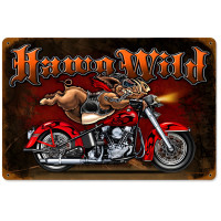 Hawg Wild Metal Sign - 12" x 18"