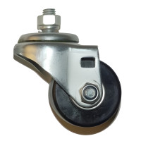 2.5 in Polyurethane Swivel Threaded Stem Caster, 625 lb, Car Dolly
