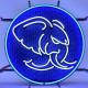 Mopar Hellephant Blue Neon Sign - 24" Round