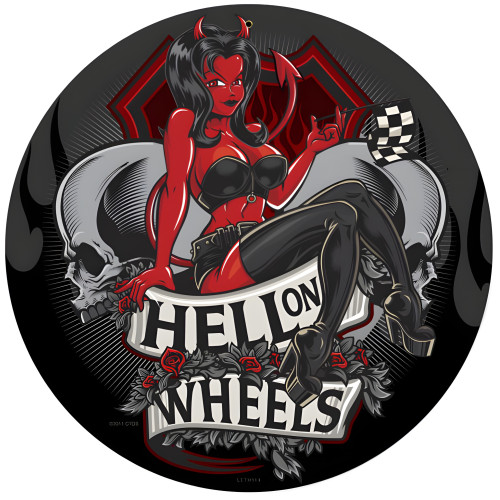 Hell on Wheels Metal Sign - 14" Round