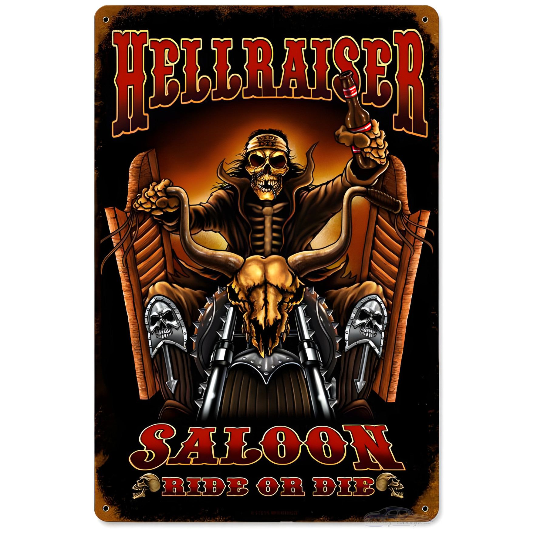 Hellraiser Metal Sign - Vintage Style, Durable, Easy Hanging