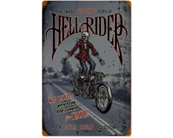 Hell Rider Metal Sign - 16" x 24"