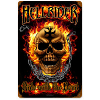 Hellrider Metal Sign - 12" x 18"