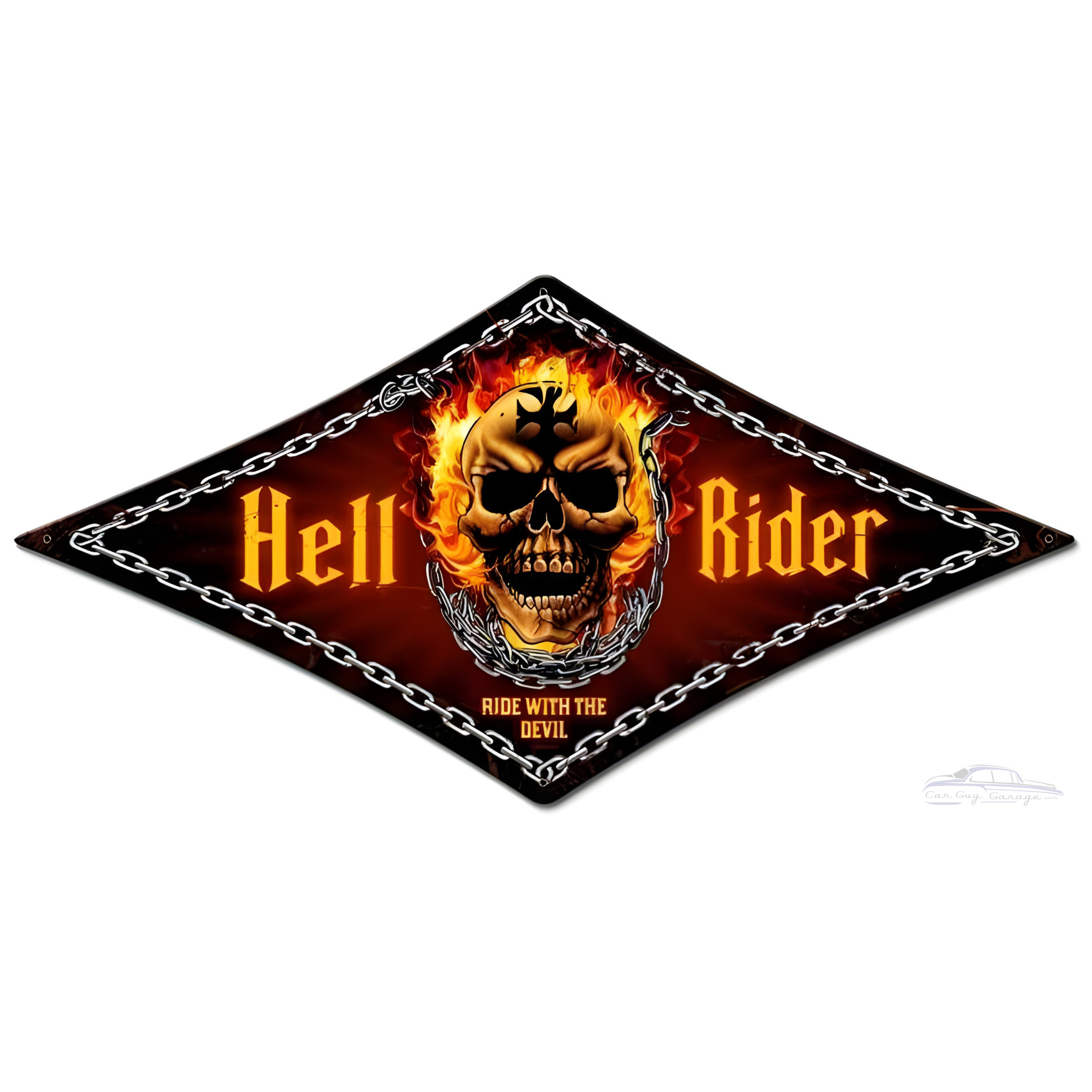 Hell Rider Metal Sign - 14