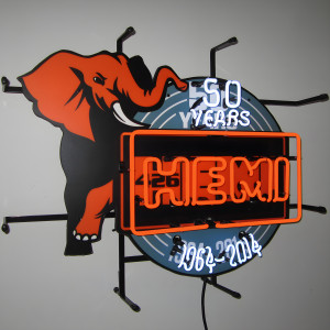 Mopar 426 HEMI 50 Years Elephant Neon Sign - 26" x 21"