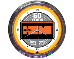 Hemi 50th Anniversary Neon Clock
