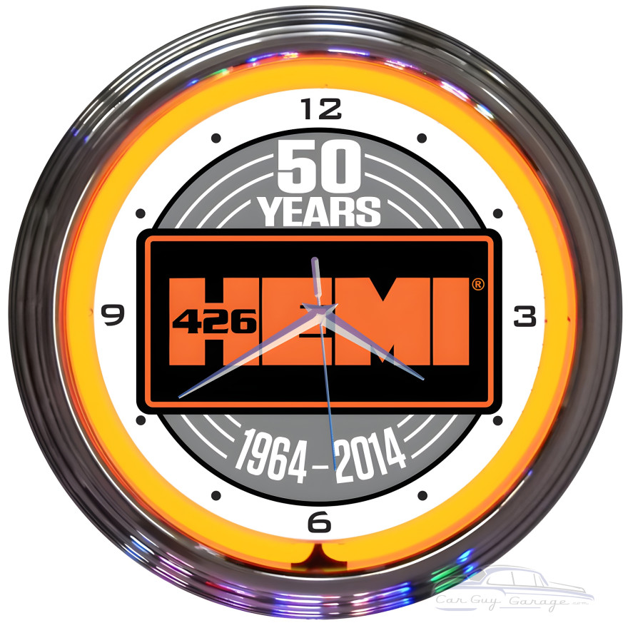 Hemi 50th Anniversary Neon Clock Hemi 50th Anniversary Neon Clock