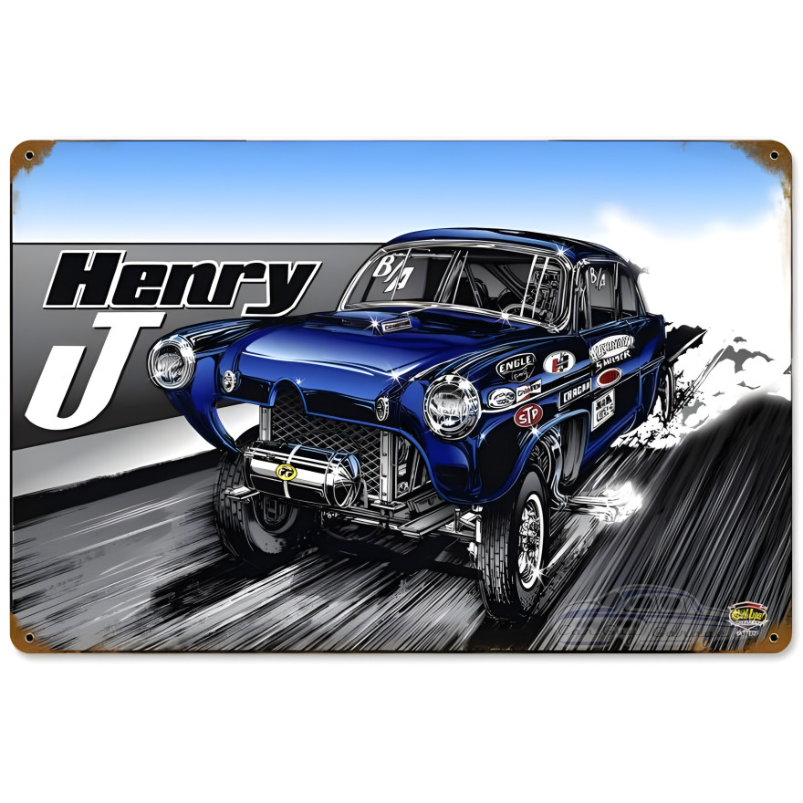 Henry J Metal Sign - 18" x 12"