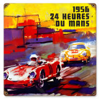 24 Heures Du Mans Metal Sign - 12" x 12"