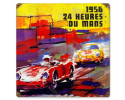 24 Heures Du Mans Metal Sign - 12" x 12"