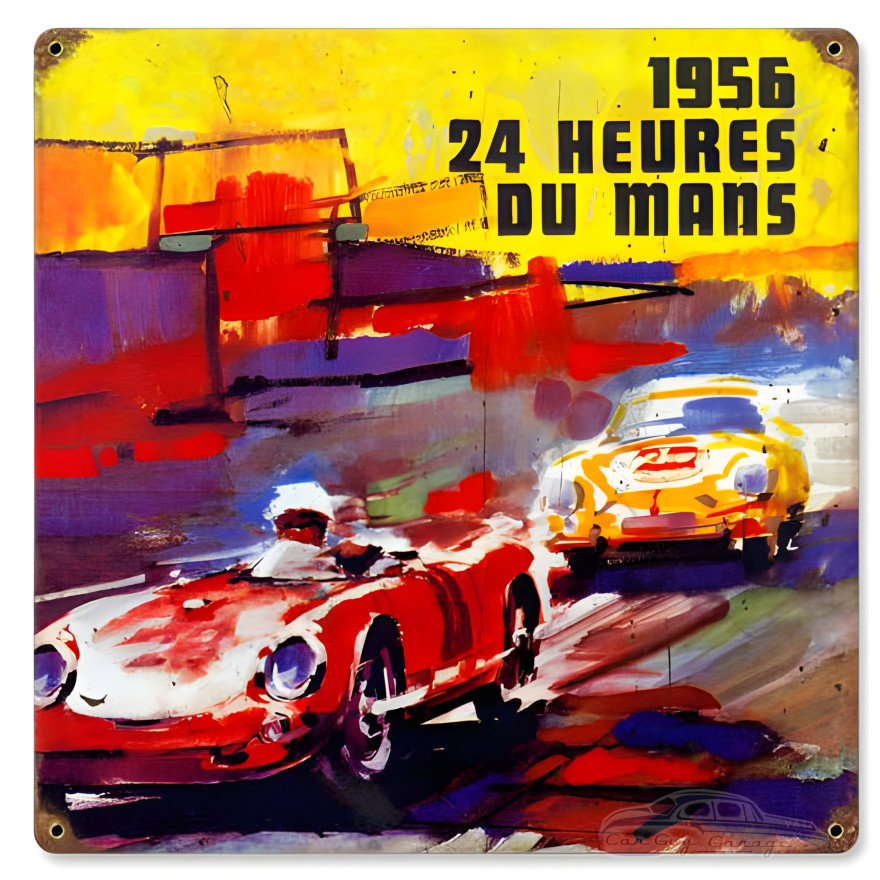 24 Heures Du Mans Metal Sign - 12" x 12"