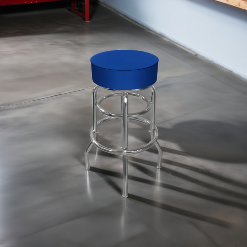 High Grade Blue Padded Shop Stool
