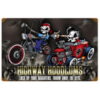 Highway Hoodlums Metal Sign - 18" x 12"