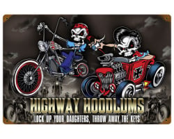 Highway Hoodlums Metal Sign - 18" x 12"