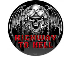 Highway to Hell Metal Sign - 14" x 14"