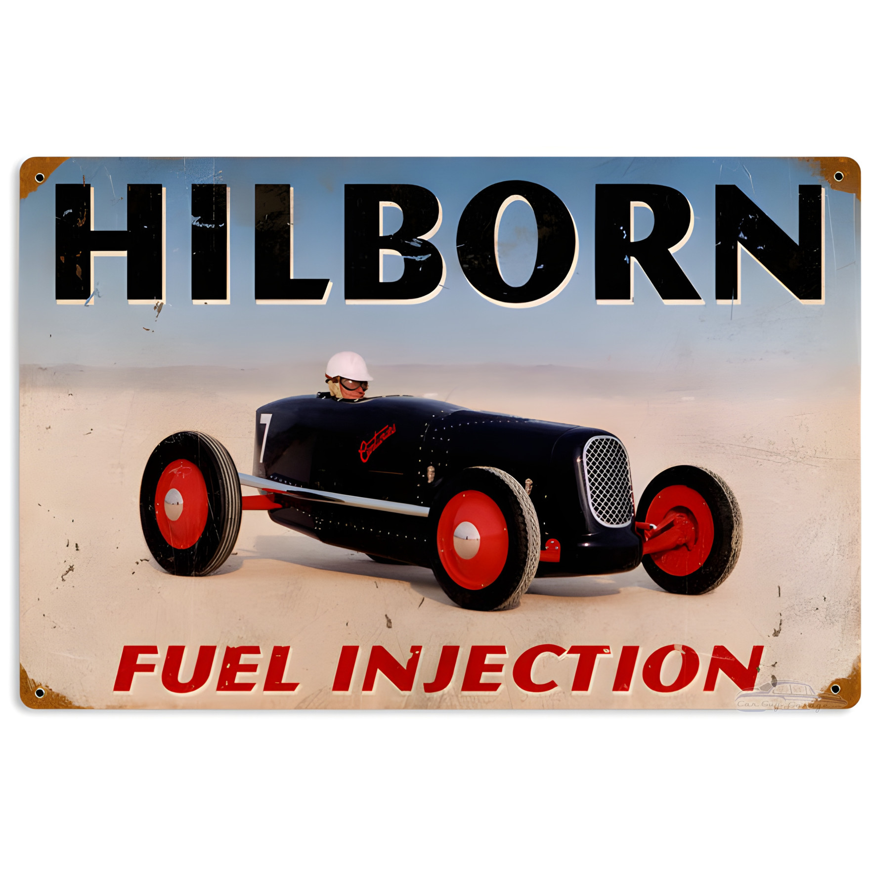 Hilborn Vintage Metal Sign 18"x12" Made in USA, Durable