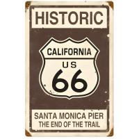 Historic 66 Metal Sign - 12" x 18"