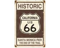 Historic 66 Metal Sign - 12" x 18"