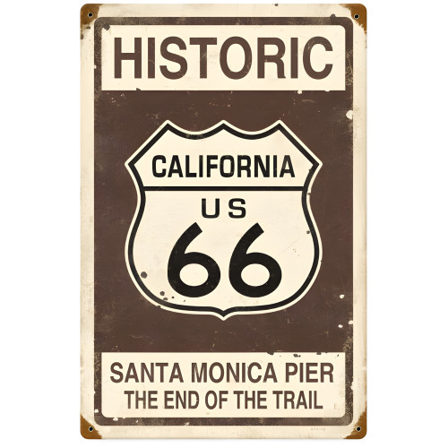 Historic 66 Metal Sign - 12" x 18"