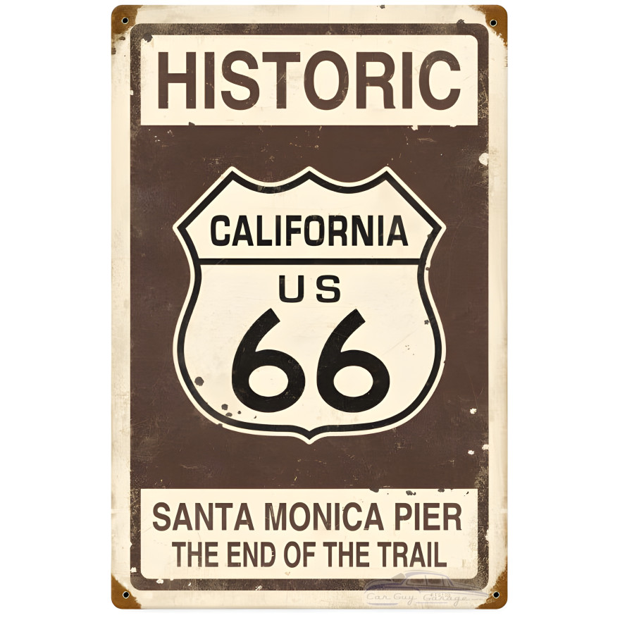 Historic 66 Metal Sign - 12" x 18"