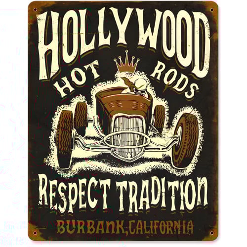 Hollywood Roadster Sign - 11" x 14"