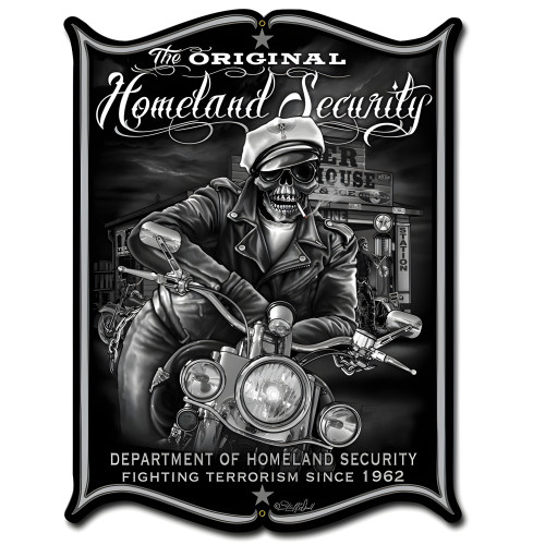 Homeland Security Metal Sign - 14" x 19"