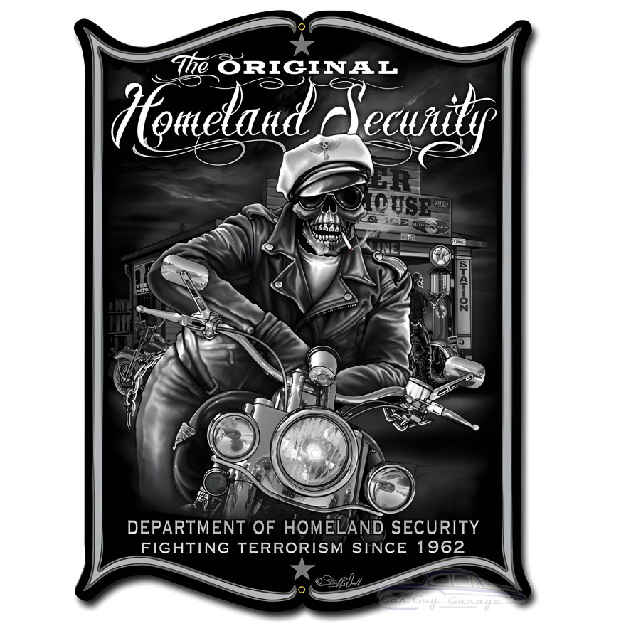 Homeland Security Metal Sign - 14" x 19"