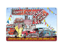 Honest Johns Used Cars Metal Sign