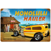 Honolulu Hauler Metal Sign - 18" x 12"