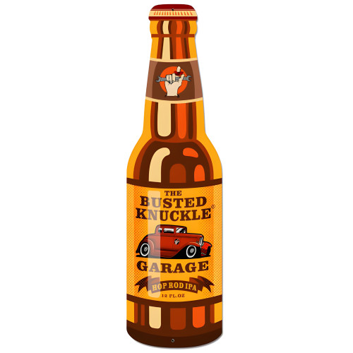 Hop Rod Bottle Metal Sign - 8" x 26"