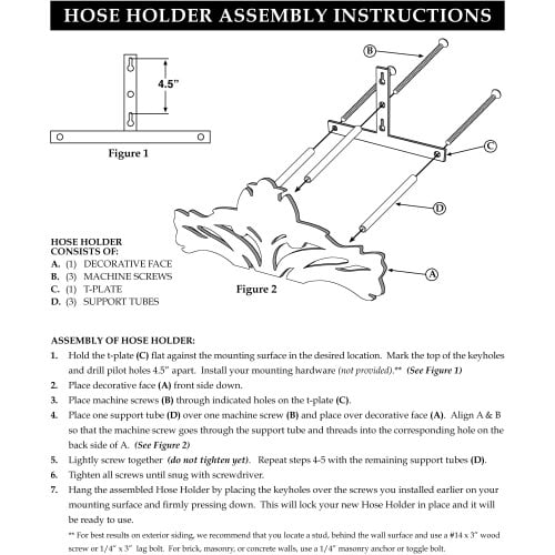 Oil Rub Bronze Ivy Cast Aluminum Hose Hanger