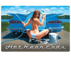 Hot Rear Ends Metal Sign
