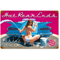 Hot Rear Ends Metal Sign - 18" x 12"