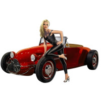Hot Rod Metal Sign - 20" x 13"