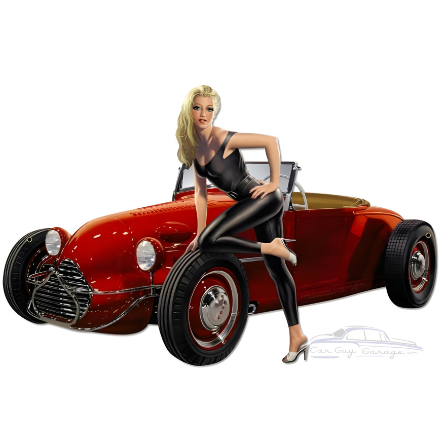 Hot Rod Metal Sign - 20" x 13"