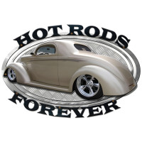 Hot Rods Forever Metal Sign - 23" x 16"