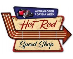 Hot Rod Speed Shop 3-D Metal Sign