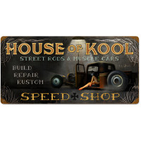 House of Kool Metal Sign - 24" x 12"