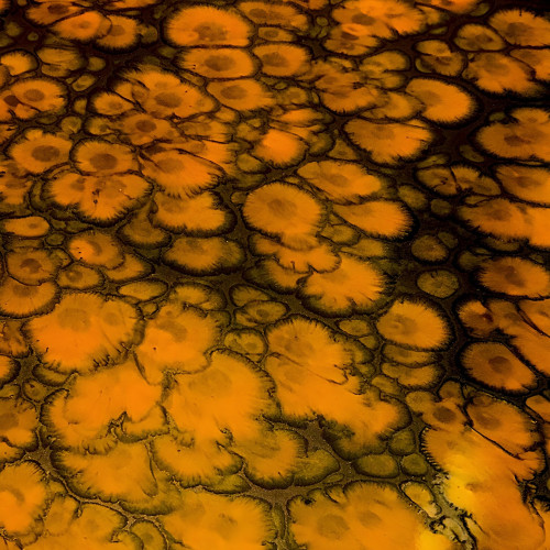 House of Smoke Basecoat With Orange Effects Metallic Epoxy 