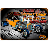 Hualin Freight Train Metal Sign - 18" x 12"