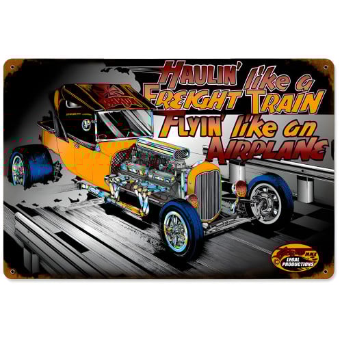 Hualin Freight Train Metal Sign - 18" x 12"